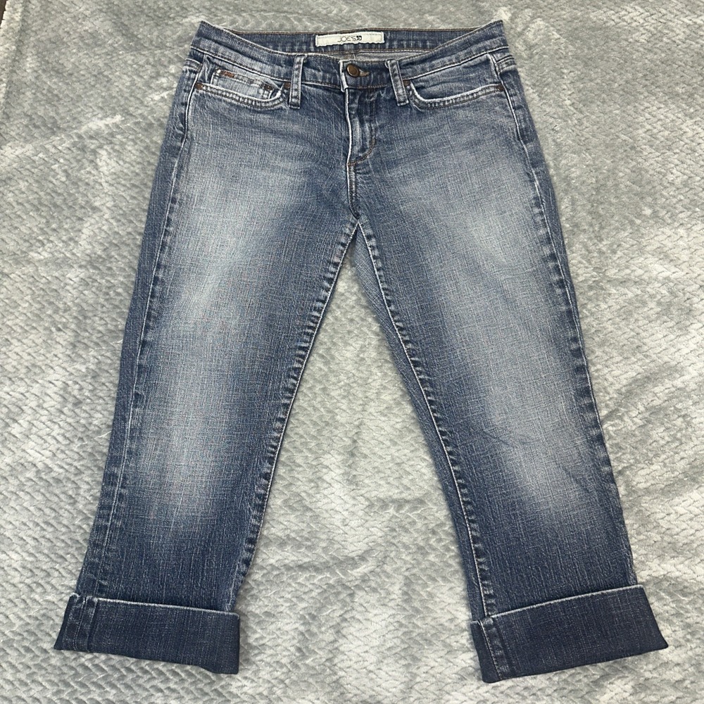 Joes Jean Women's 29 Capri Socialite Kicker Medium Wash Denim Made In USA
